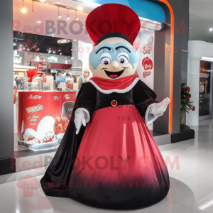 nan Steak mascot costume character dressed with a Evening Gown and Coin purses