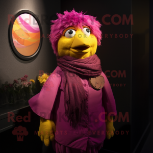 Magenta Canary maskot drakt...