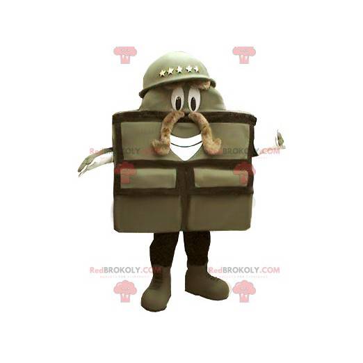 Mascote do soldado com mala militar - Redbrokoly.com