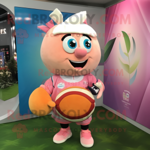 Peach Pink mascotte kostuum...