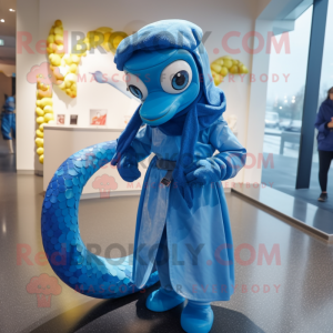 Blue Snake mascotte kostuum...