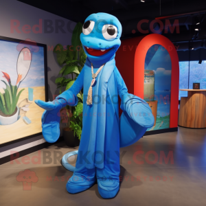 Blue Snake maskot drakt...