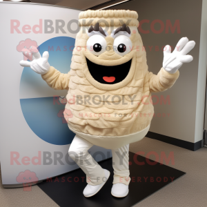 Beige bryllupskage maskot...