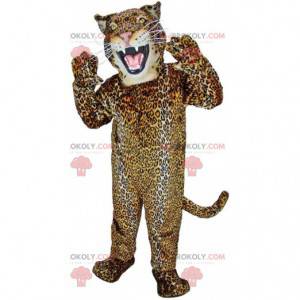 Mascotte de jaguar féroce, costume de félin coloré -