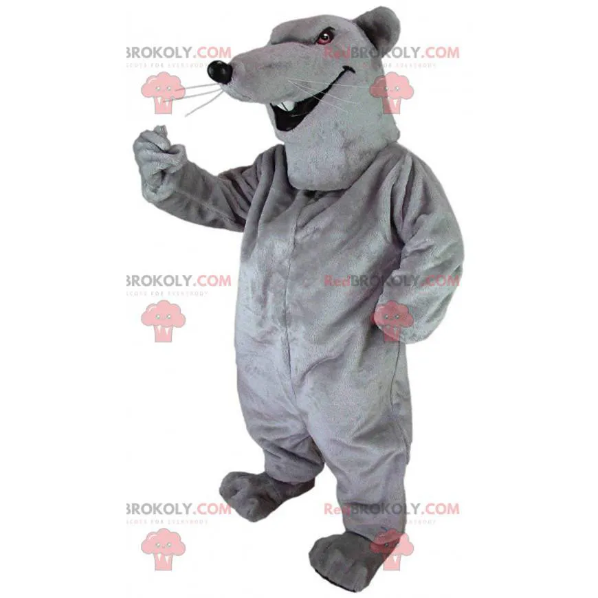 Gray rat mascot, rodent costume, giant mouse - Redbrokoly.com