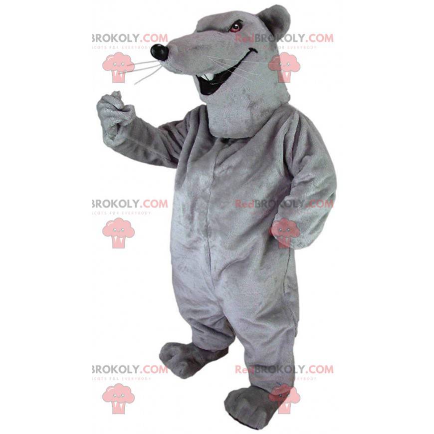 Mascotte ratto grigio, costume da roditore, topo gigante -