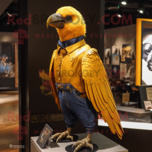 Gold Crow mascotte kostuum...