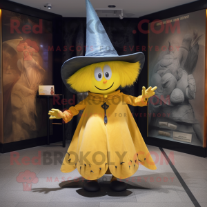 Yellow Witch S Hat maskot...