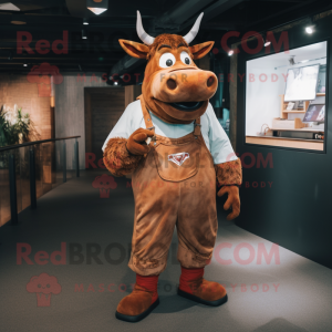 Rust Zebu maskot kostume...