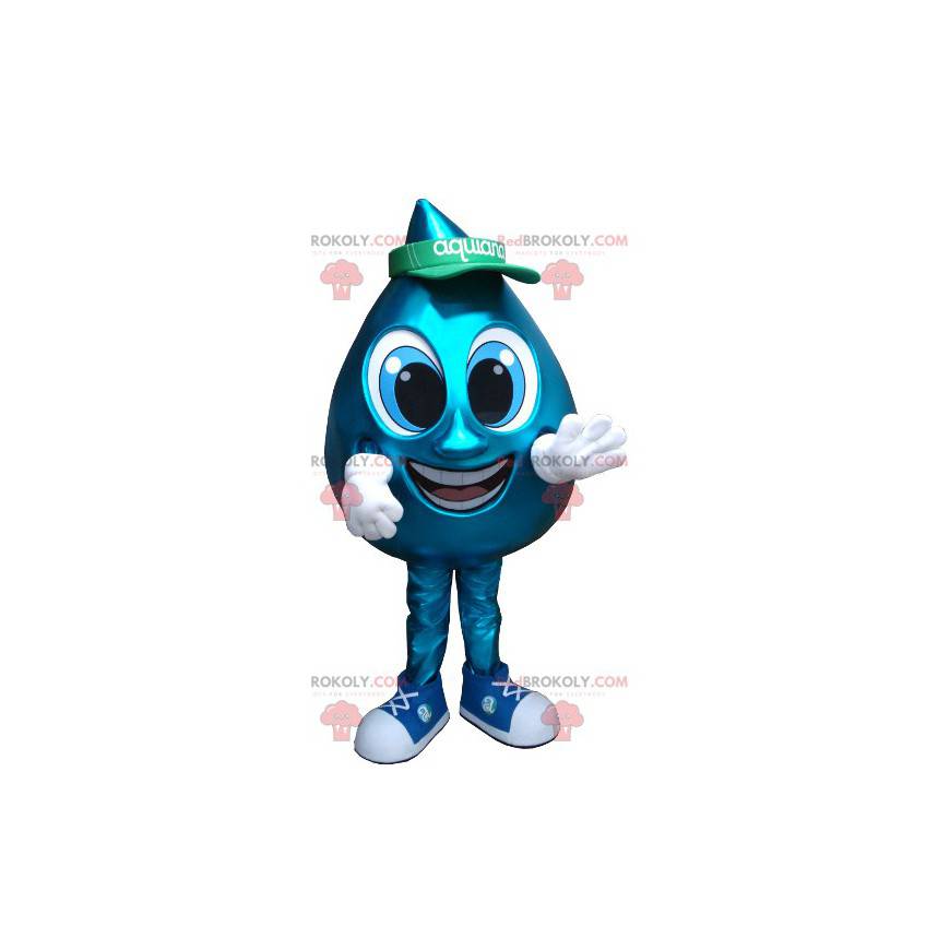 Giant blue water drop mascot - Redbrokoly.com