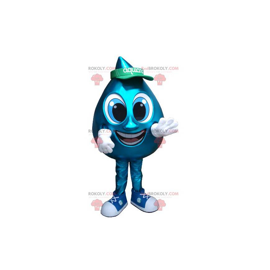 Mascotte de goutte d'eau bleue géante - Redbrokoly.com