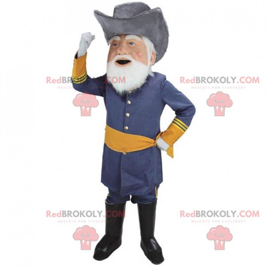 Generaal, militaire mascotte, kostuum met baard - Redbrokoly.com