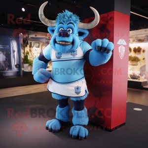 Sky Blue Minotaur mascotte...