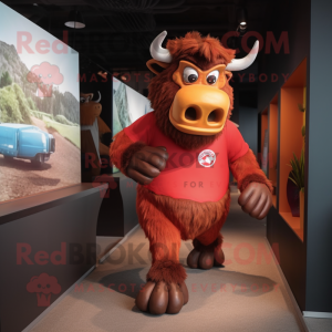 Red Yak mascotte kostuum...