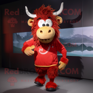 Red Yak mascotte kostuum...