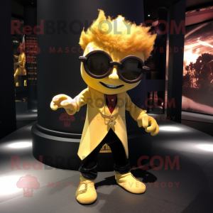 Gold Vampire maskot kostym...