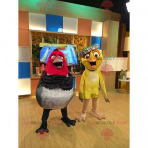 2 mascotte dei famosi uccelli del cartone animato di Rio -