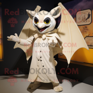 Cream Bat maskot kostym...