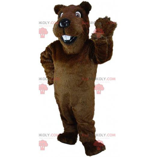 Braunes Bibermaskottchen, Nagetierkostüm, Riesenbiber -