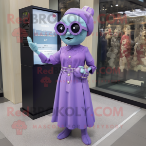 Lavendel tv maskot kostume...