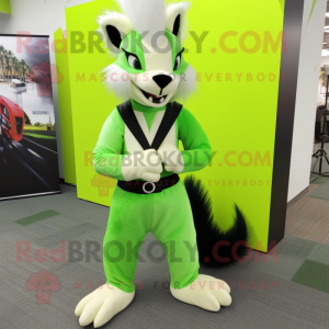 Lime Green Skunk mascotte...