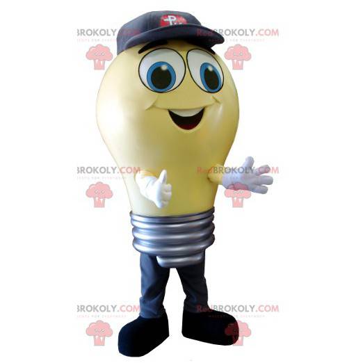 Giant yellow bulb mascot - Redbrokoly.com