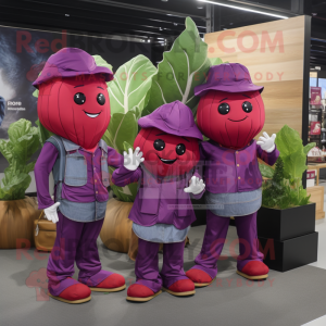 Red Cabbage Leaf maskot...