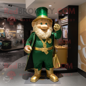 Gold Leprechaun maskot...