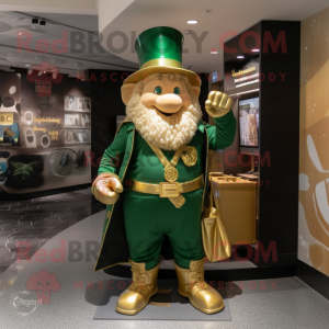 Guld Leprechaun maskot...