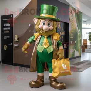 Guld Leprechaun maskot...