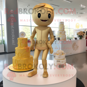 Gold Wedding Cake maskot...