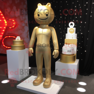 Gold Wedding Cake maskot...