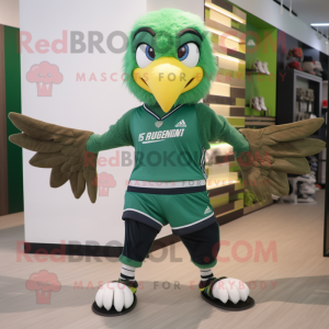 Green Hawk mascotte kostuum...