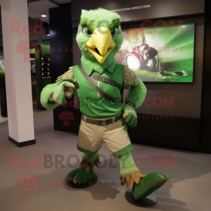 Green Hawk maskot kostume...