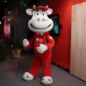 Red Cow mascotte kostuum...