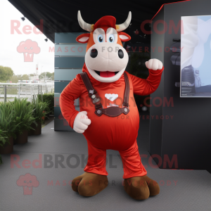 Red Cow maskot kostume...