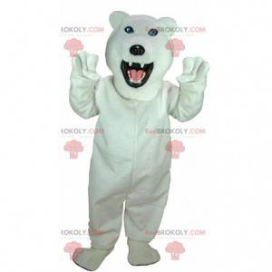 Mascotte orso polare, costume da orso polare gigante -