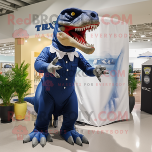 Navy T Rex maskot drakt...