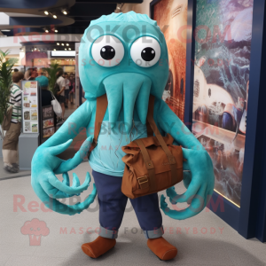  Kraken mascotte kostuum...