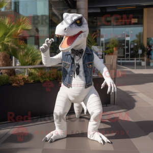 Hvid Allosaurus maskot...