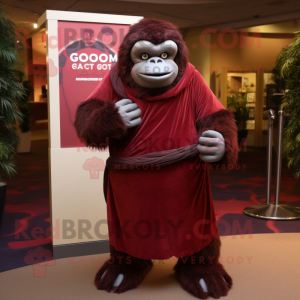 Maroon Gorilla mascotte...