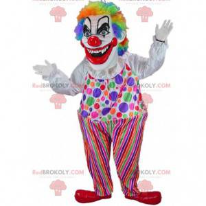 Mascotte de clown diabolique, costume d'Halloween effrayant -