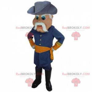 Mascot general de guerra, soldado, traje del ejército -