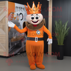 Orange Queen maskot kostume...