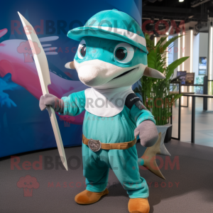 Teal Swordfish mascotte...