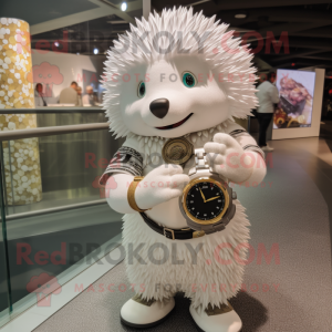 White Hedgehog mascotte...