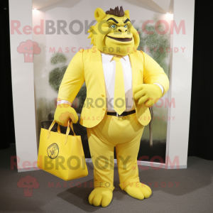 Citrongul Ogre maskot...