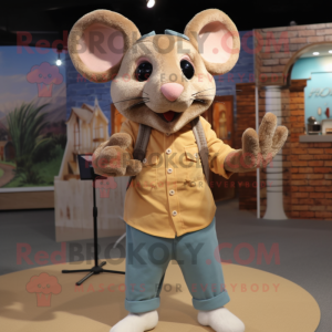 Tan Mouse mascotte kostuum...