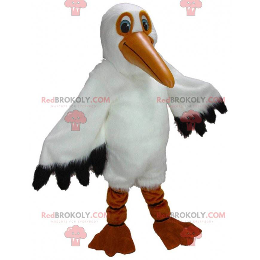 Mascotte gigantische pelikaan, kostuum voor grote zeevogels -