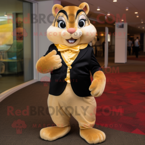 Gouden Chipmunk mascotte...